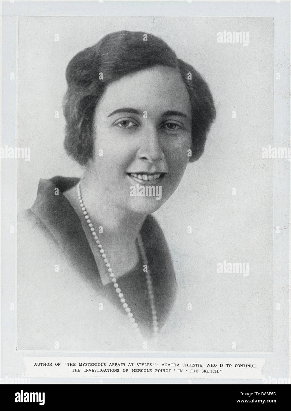 Agatha Christie 1923 Banque D'Images