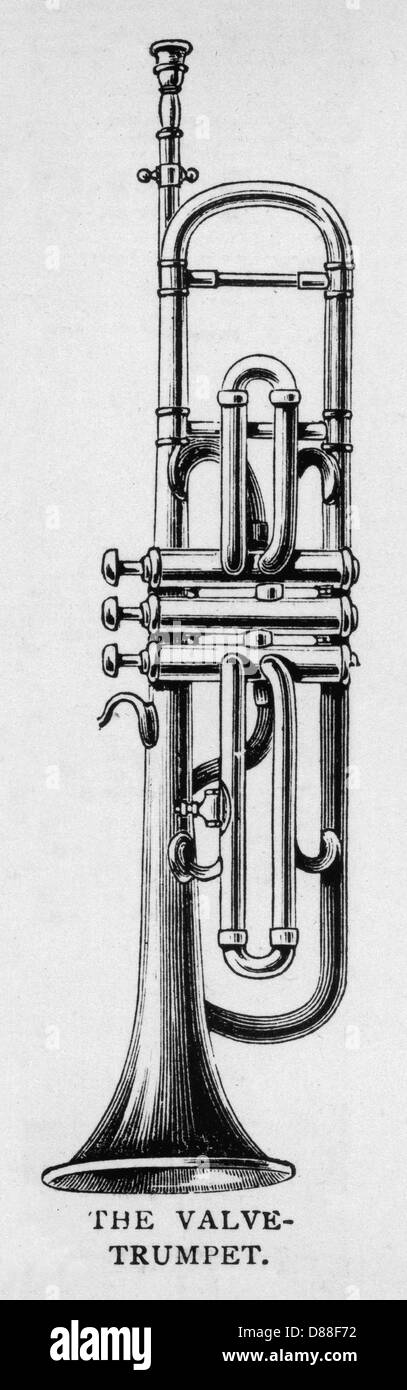 Trompette de valve seule Banque D'Images