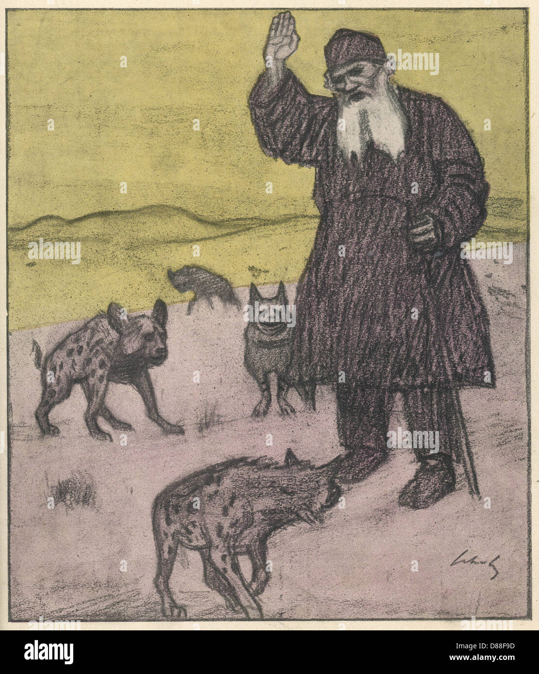 PRÉDICATION TOLSTOÏ Banque D'Images