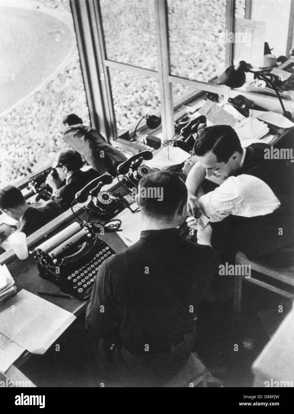 Reporters 1936 Jeux Olympiques Banque D'Images