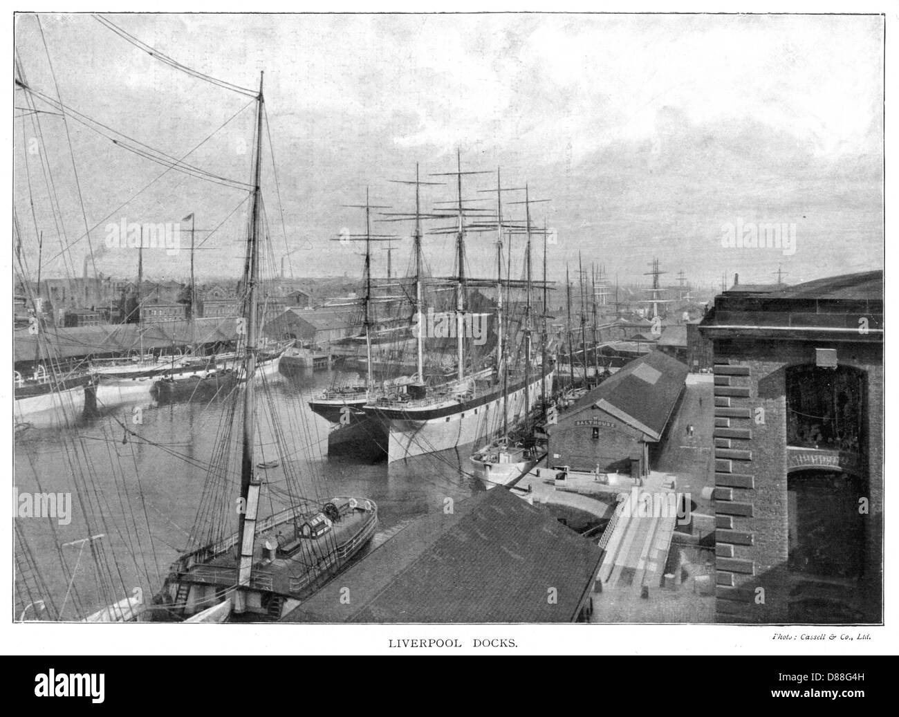Liverpool Docks 1902 Banque D'Images