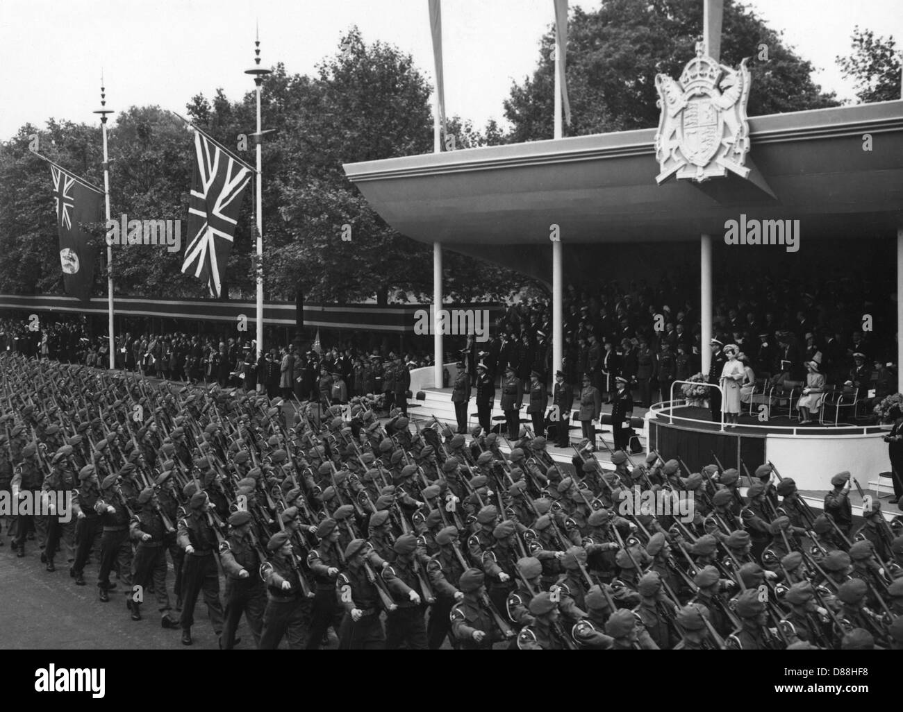 WW2/MAY45/VE JOUR INFANTR Banque D'Images