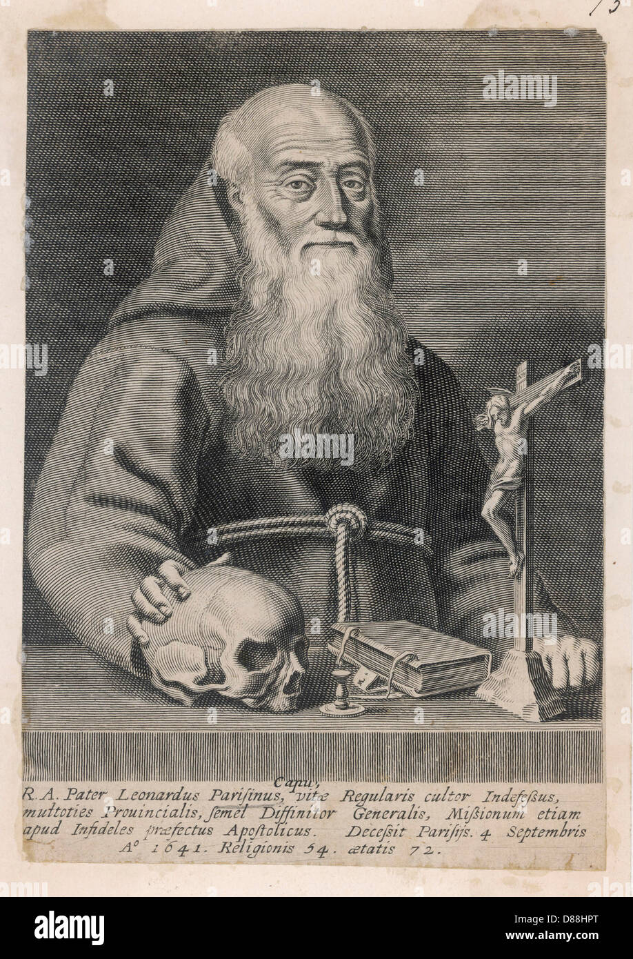 MONK AVEC CRÂNE, ETC Banque D'Images