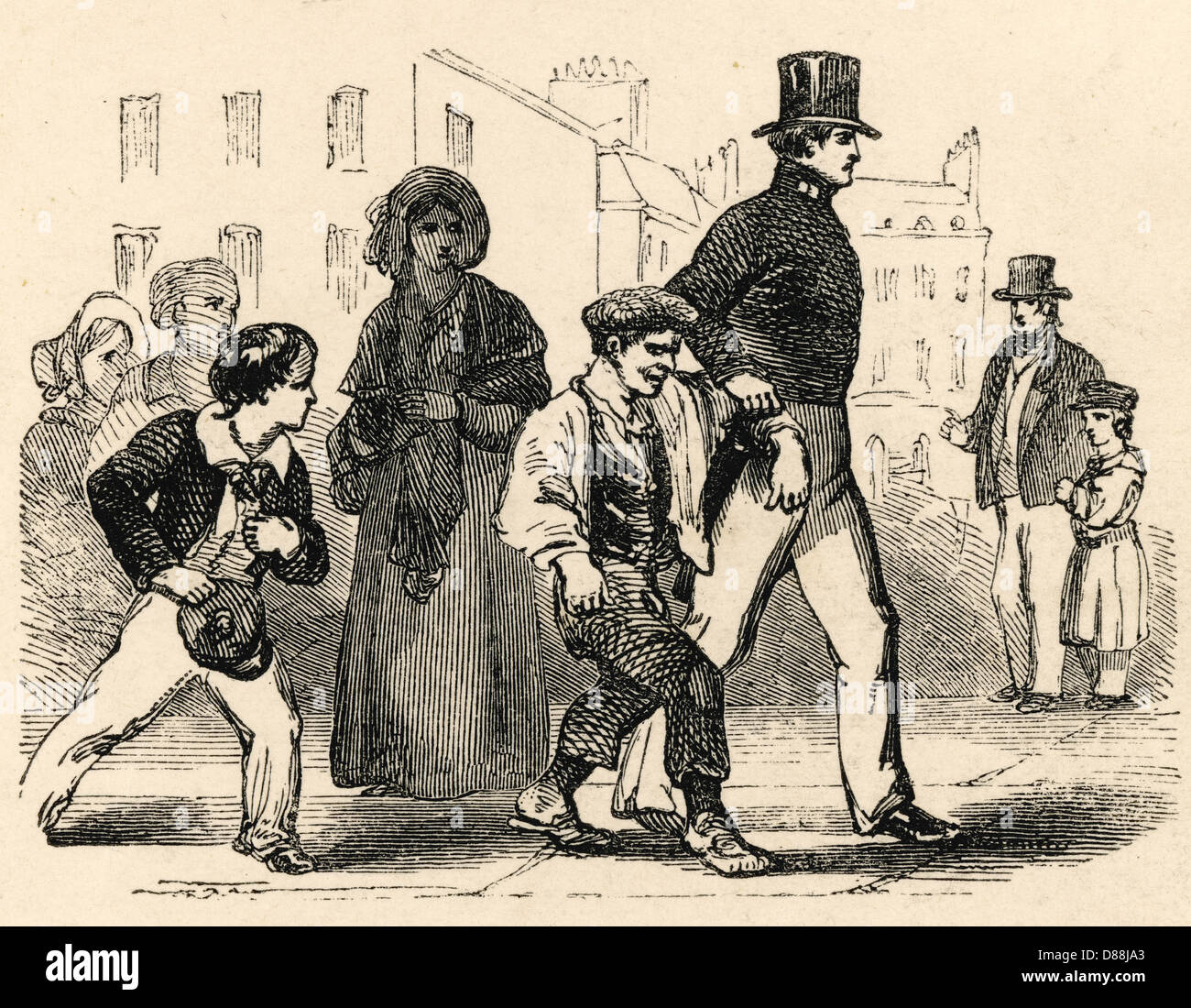 Crime - mineurs - 1840 Banque D'Images