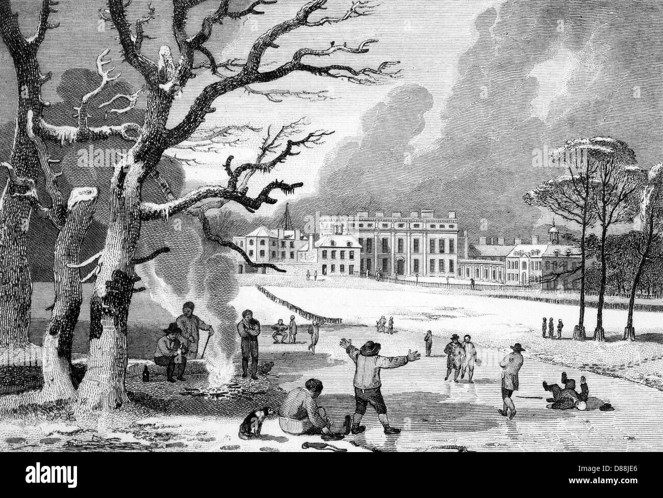 PALAIS DE BUCKINGHAM 1810 Banque D'Images