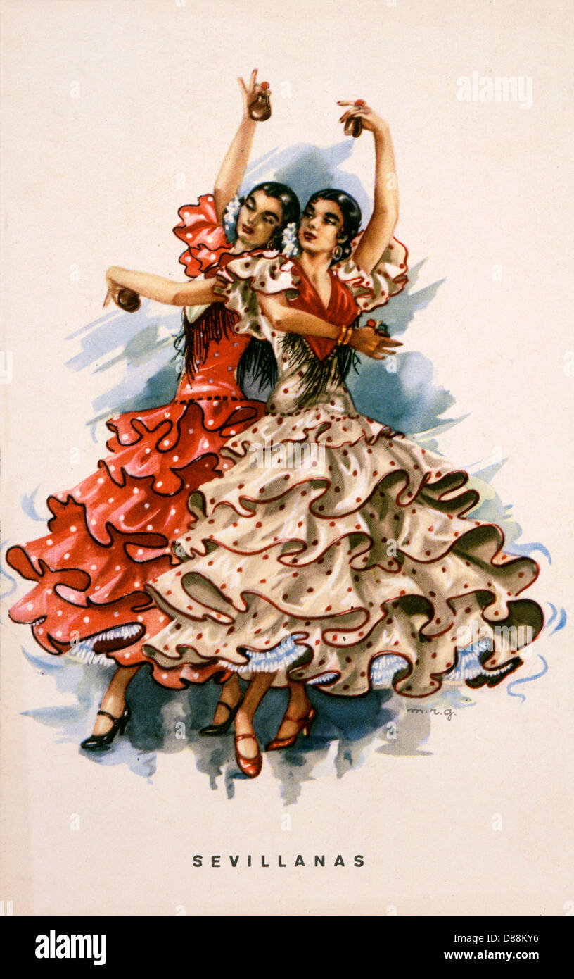 Danseurs de flamenco espagnol Banque D'Images