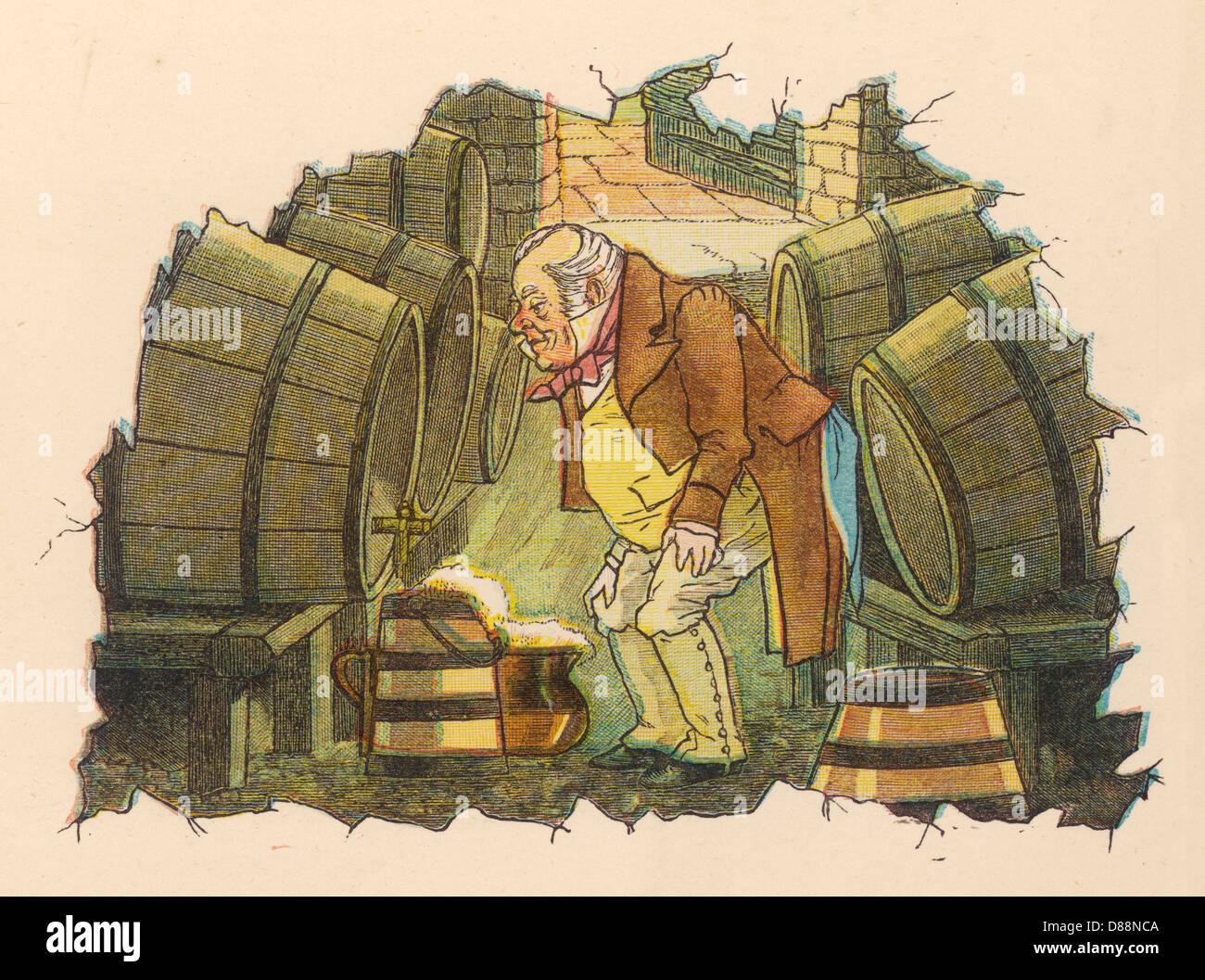 LA CAVE À BIÈRE Banque D'Images