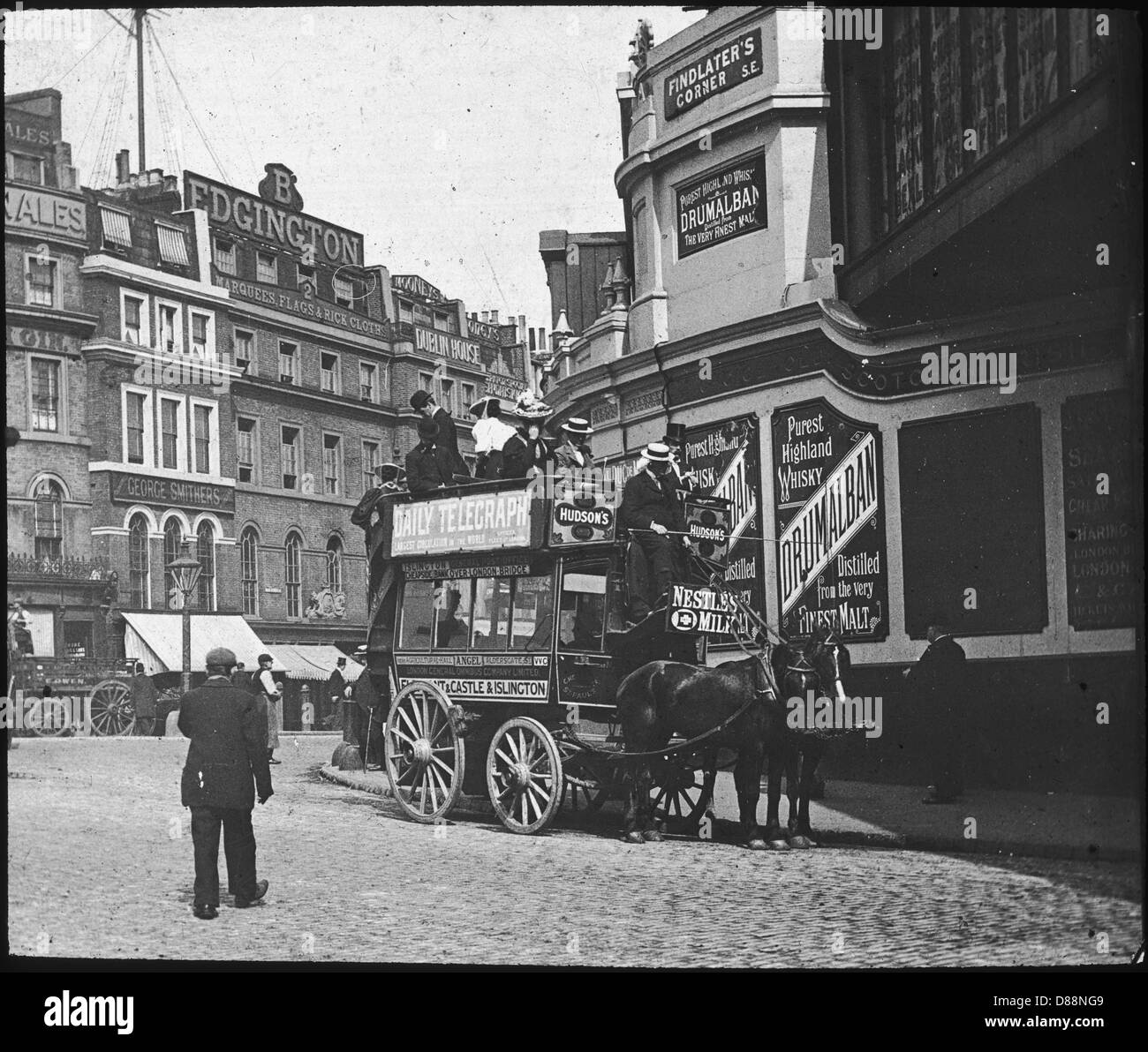 Old Kent Road Bus Banque D'Images