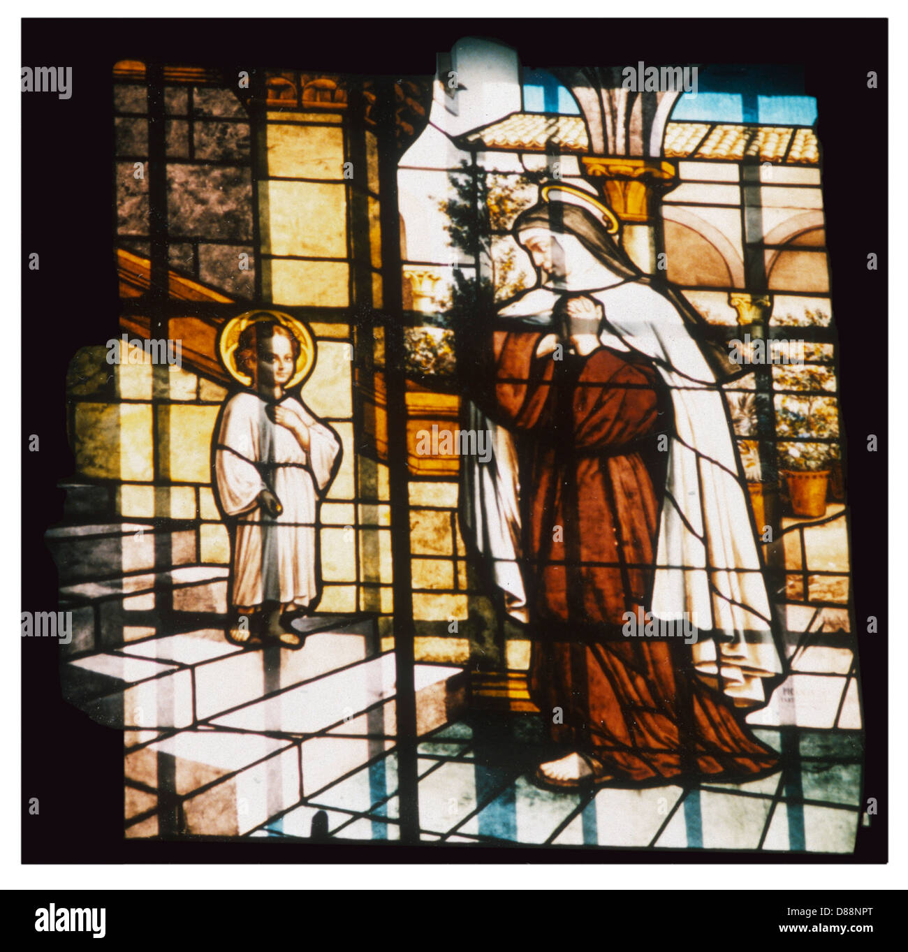 Teresa rencontre l'enfant Jésus Banque D'Images