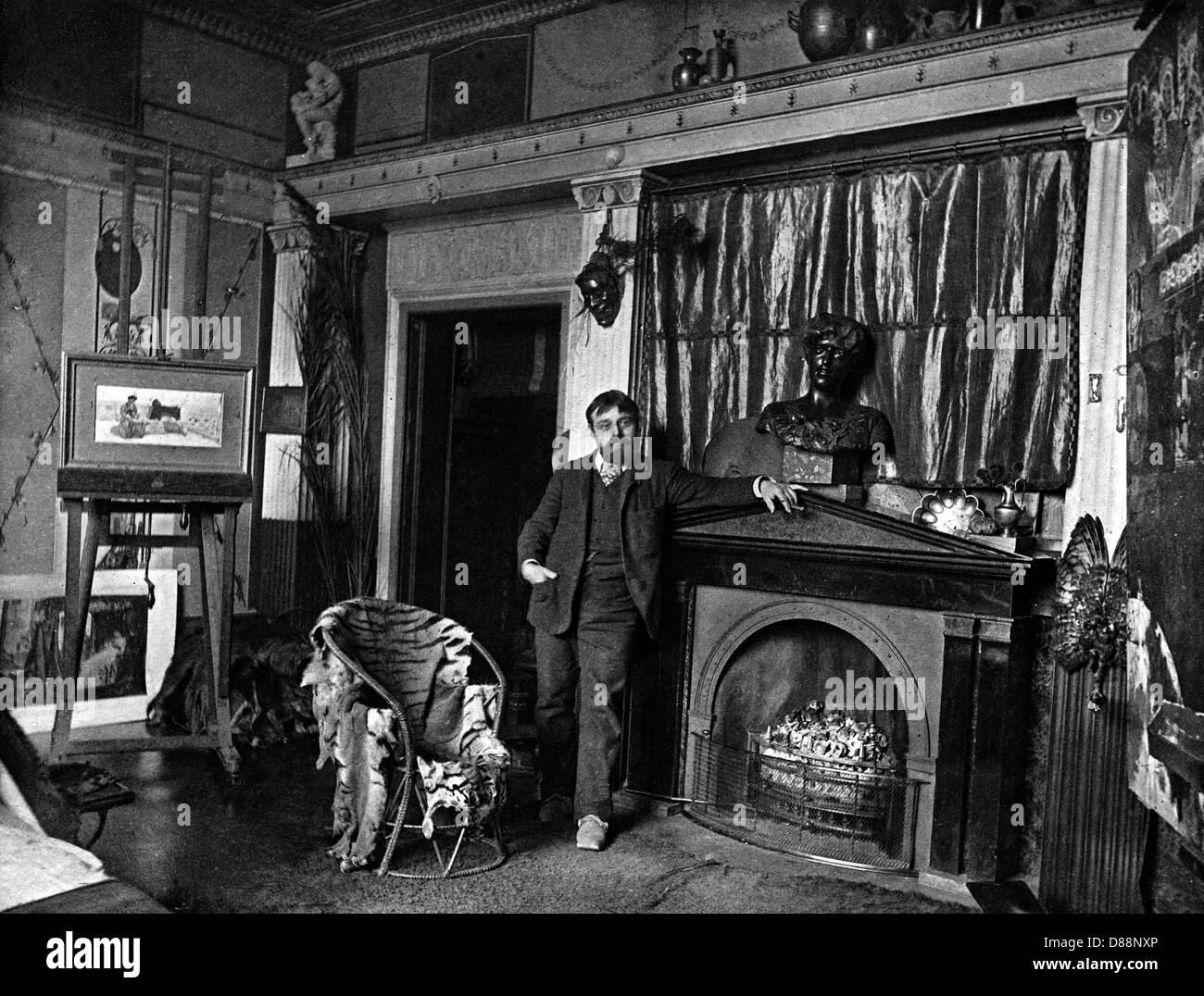 ALMA-TADEMA/FOYER Banque D'Images