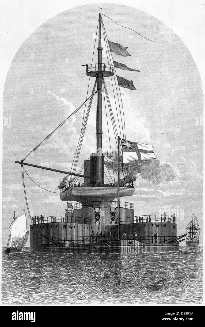 Navires de guerre - HMS dévastation Banque D'Images