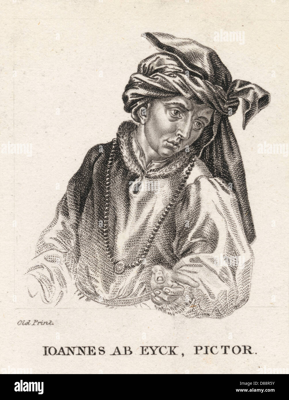 JAN VAN EYCK/ANCIEN IMPRIMÉ Banque D'Images