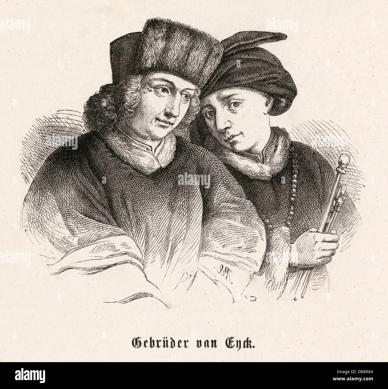 HUBERT ET JAN VAN EYCK Banque D'Images