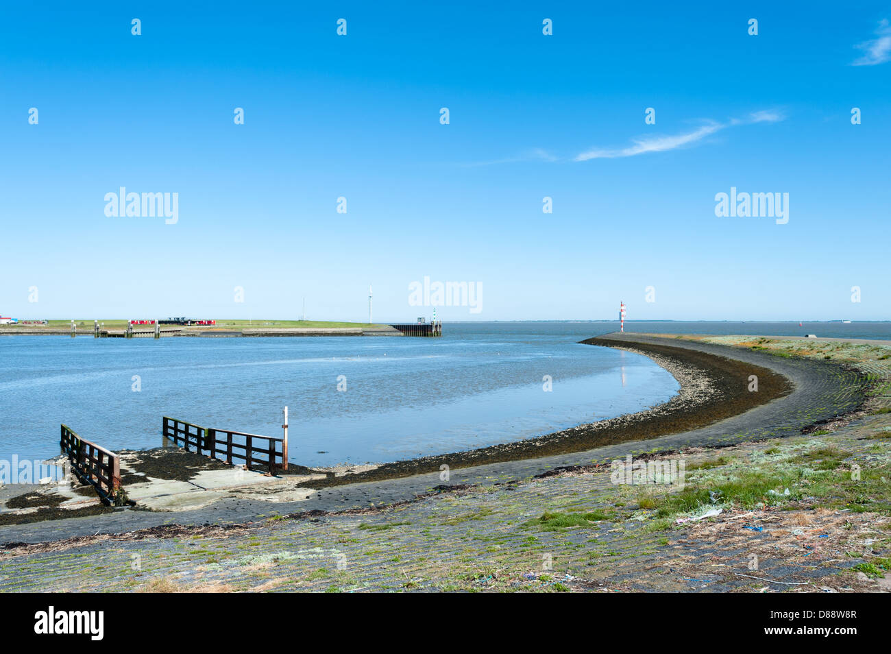 De Ruimte van het wad en stilte de waddenzee dans Nederland Banque D'Images