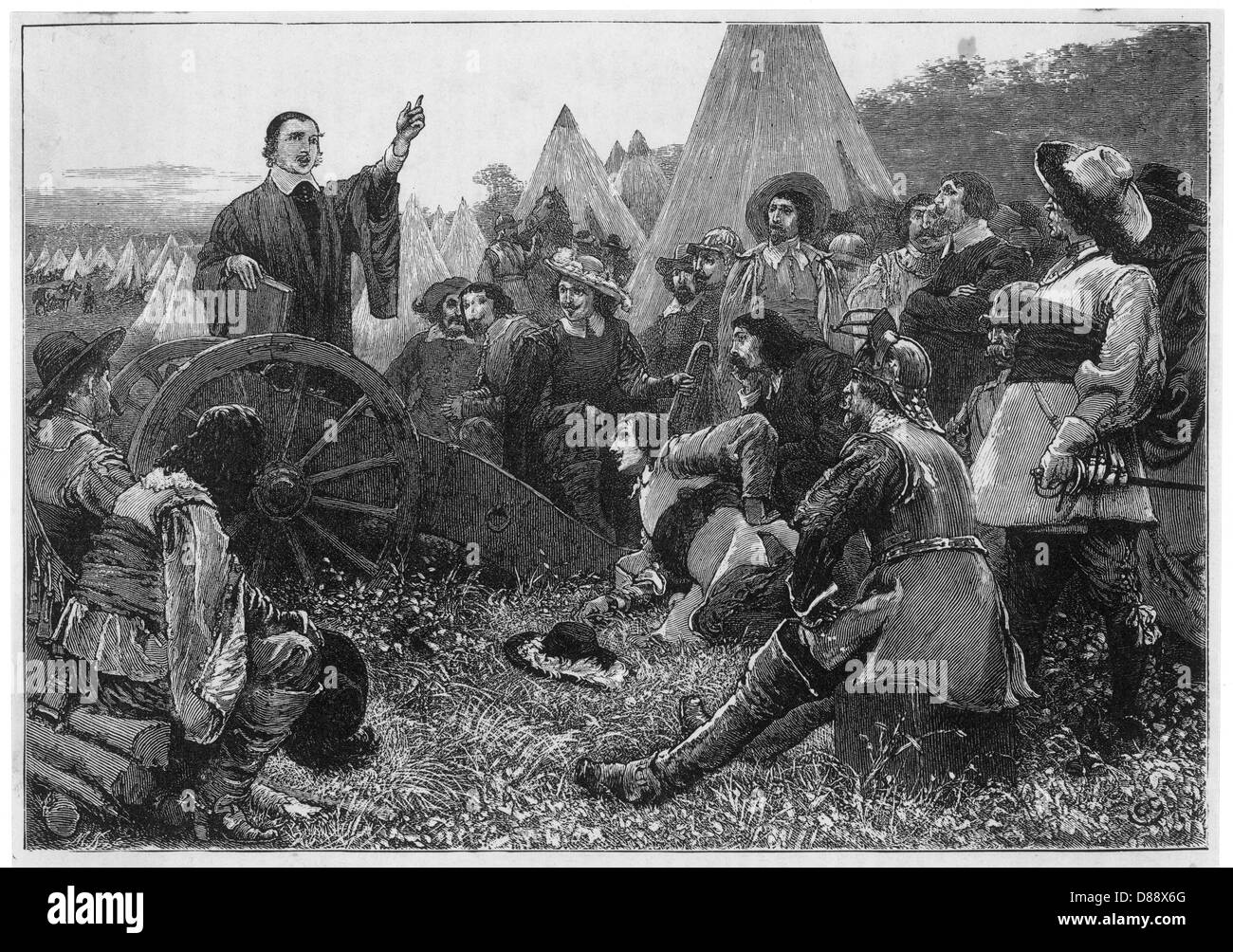 TAYLOR PRÉDICATION/C.1645 Banque D'Images