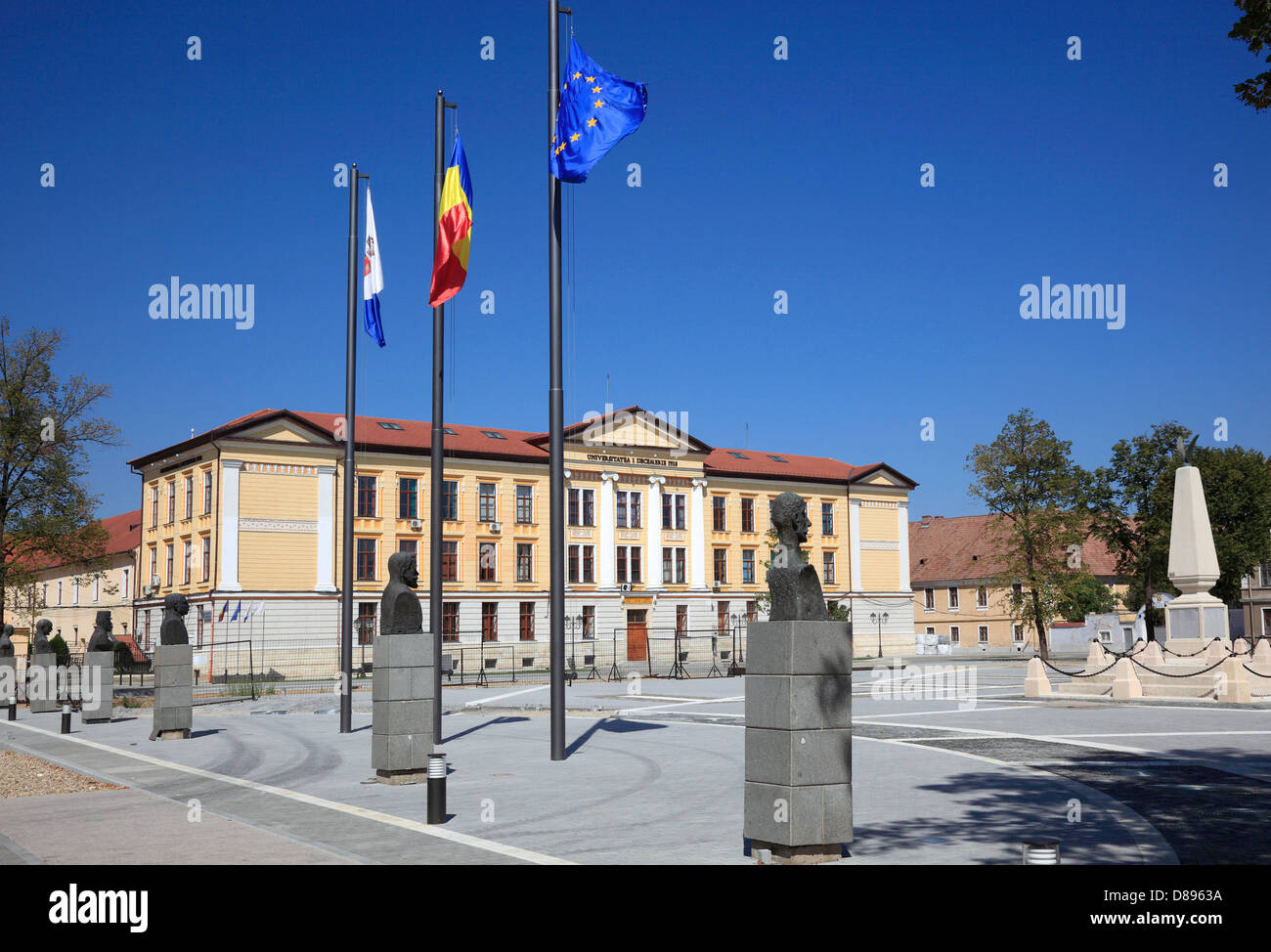 1er décembre 1918 de l'université. Dans la forteresse historique, Alba Iulia, Transylvanie, Roumanie Banque D'Images