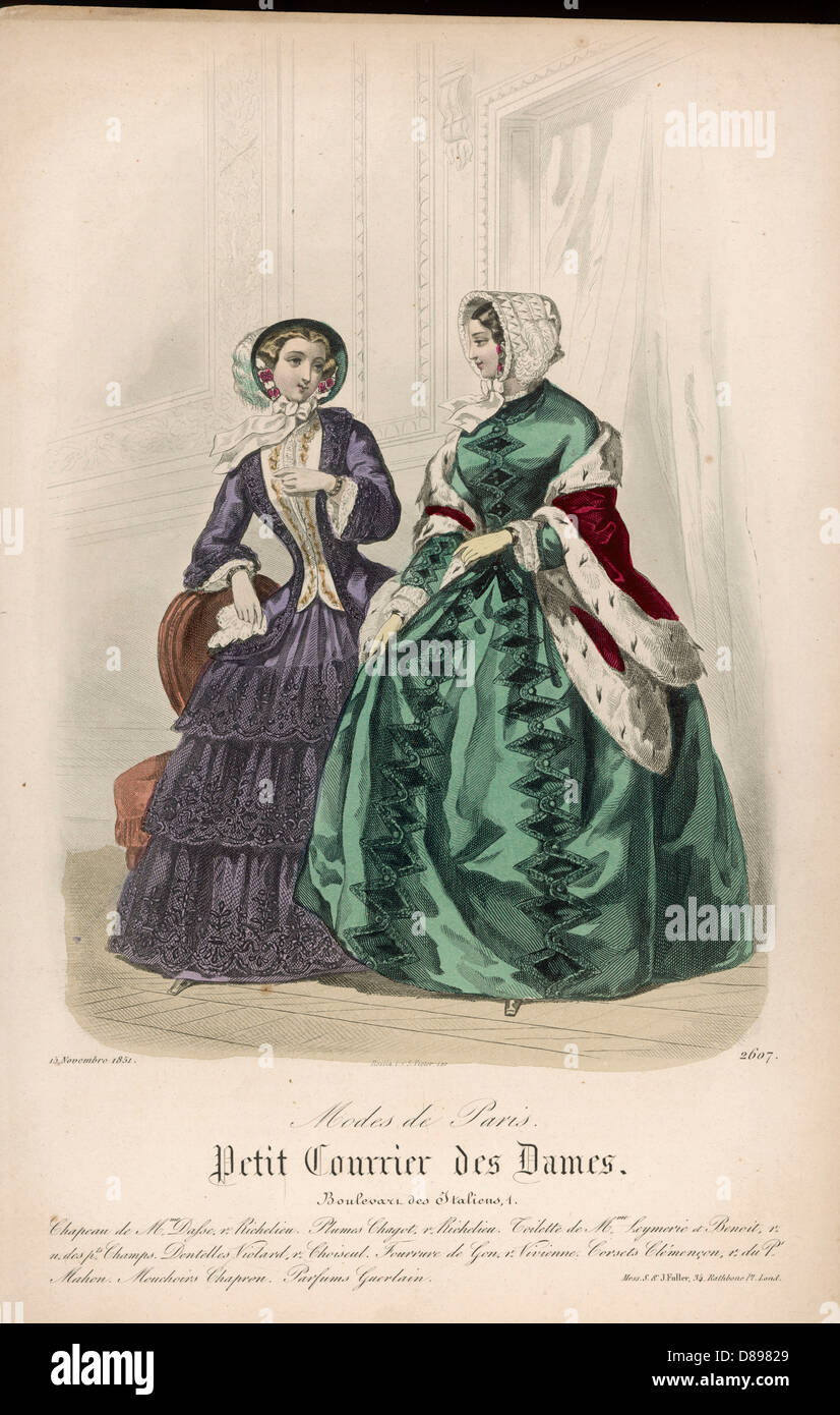 Robes d'intérieur 1851 Banque D'Images