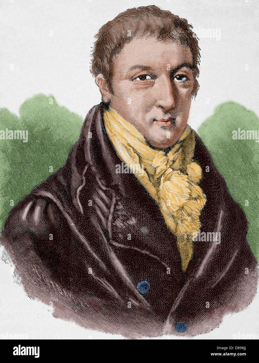 Karl Ludwig von Haller (1768 -1854). Était un juriste suisse. Gravure de H. Gedam. L'histoire universelle, 1885. De couleur. Banque D'Images