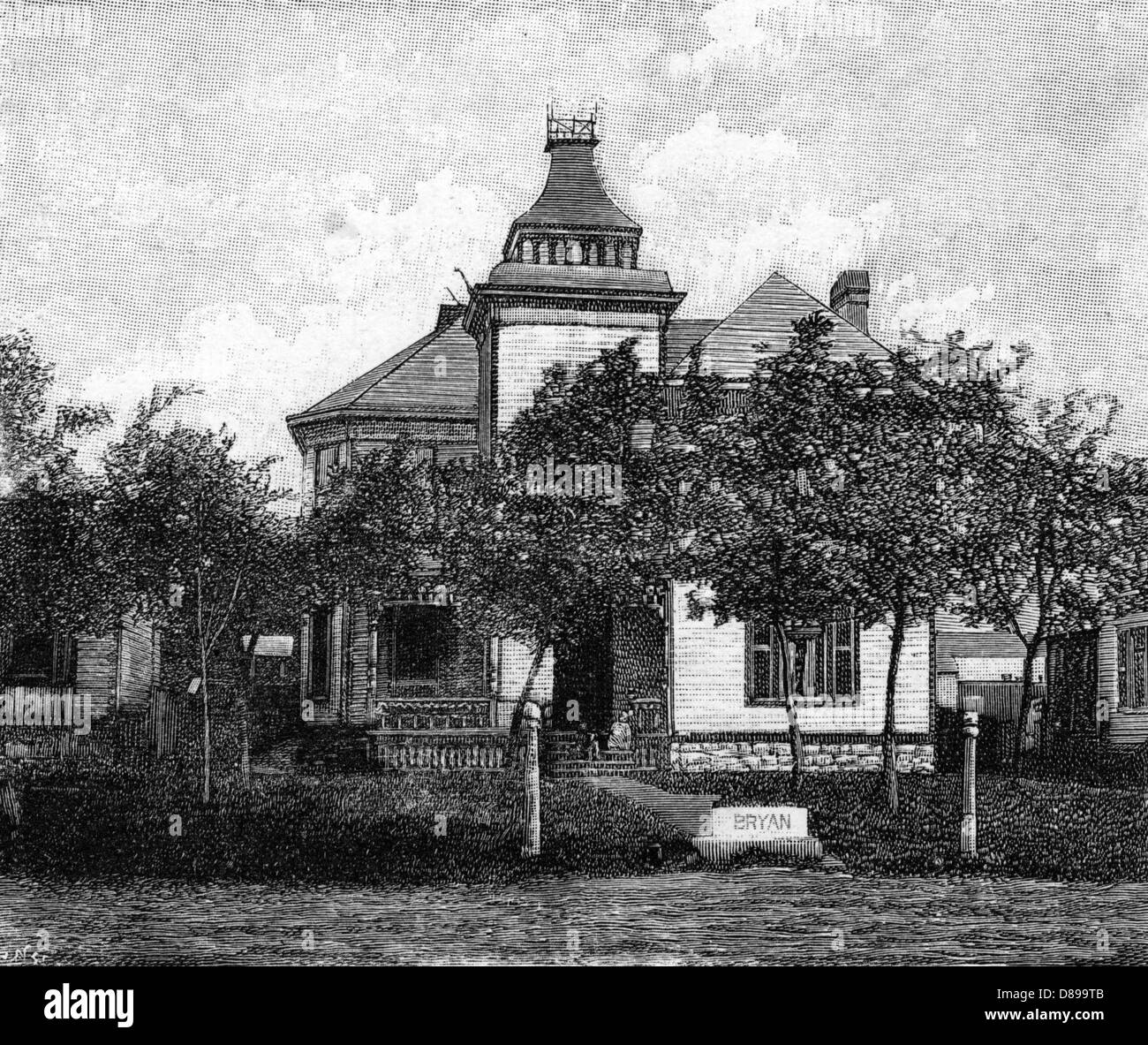 DOMICILE DE WILLIAM J BRYAN Banque D'Images