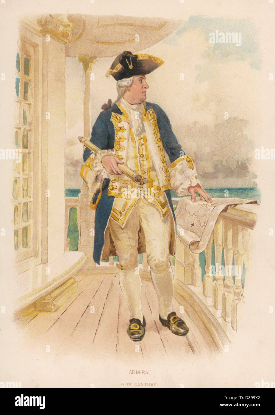 Amiral du 18th siècle Banque D'Images