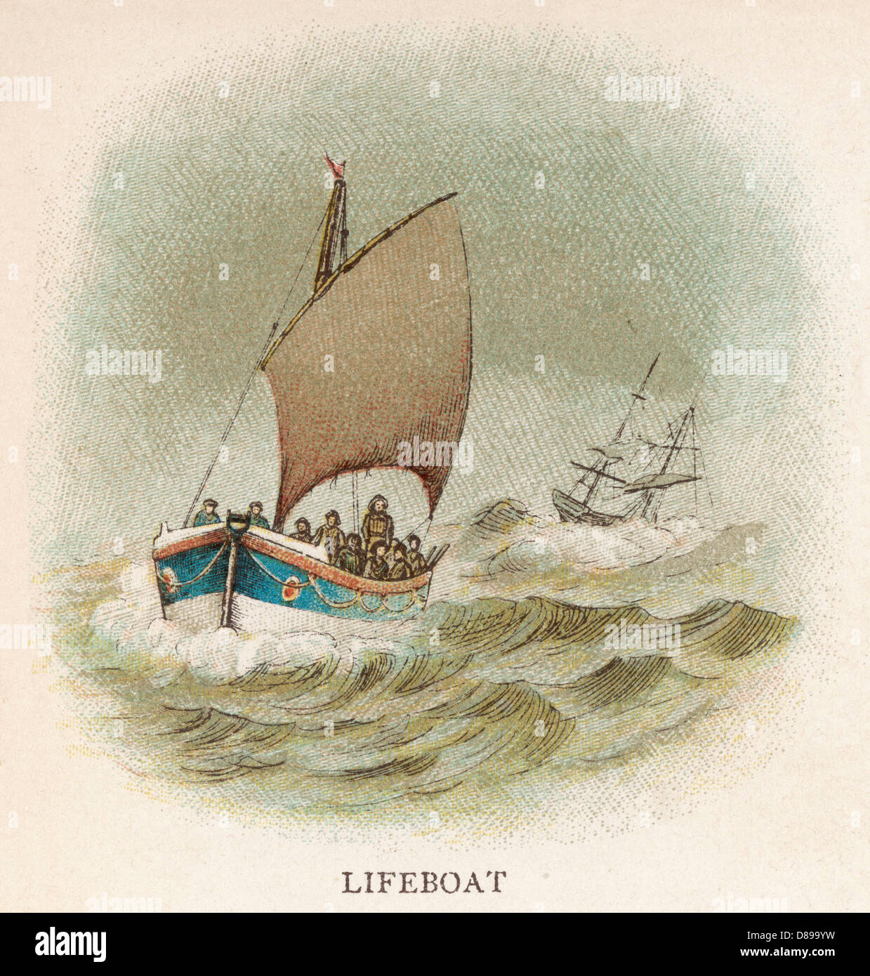 British Lifeboat - vers 1880 Banque D'Images