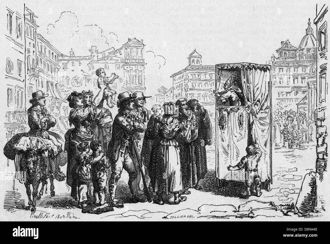 Punch and Judy show, Italie Banque D'Images