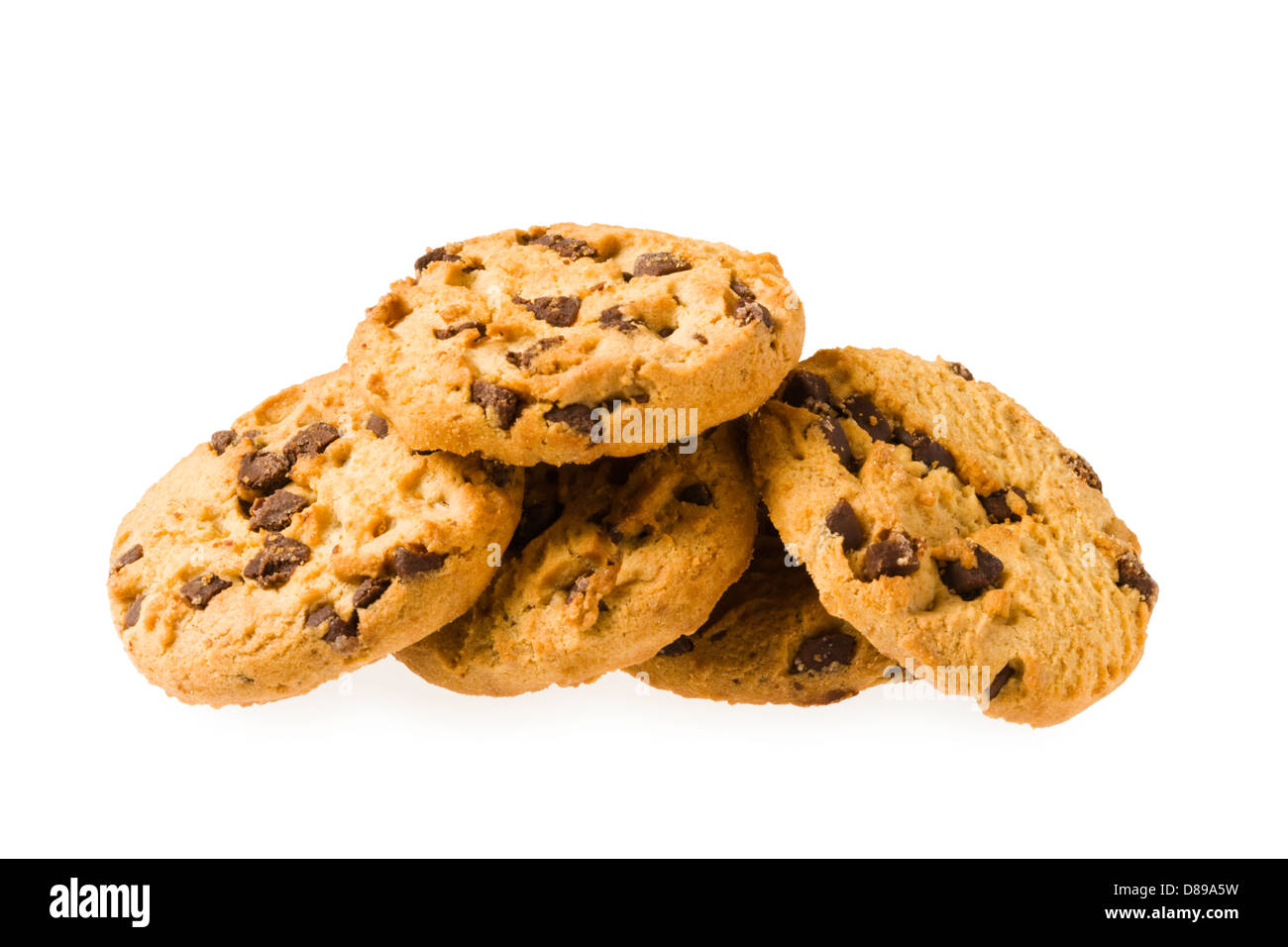 Cookies aux pépites de chocolat. Banque D'Images
