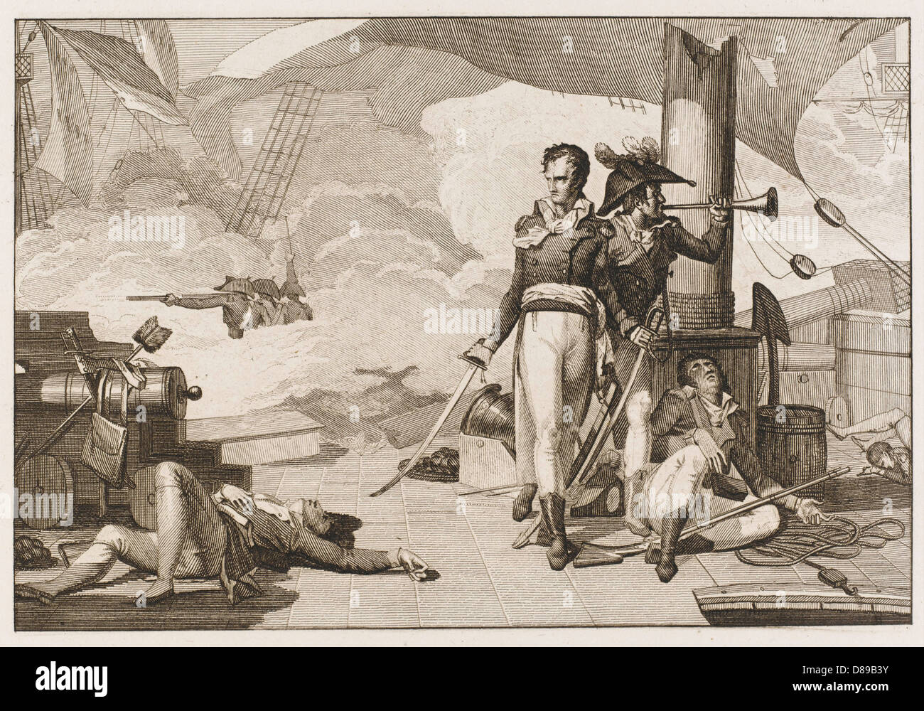 L'ACTION NAVALE DE BOMPARD Banque D'Images