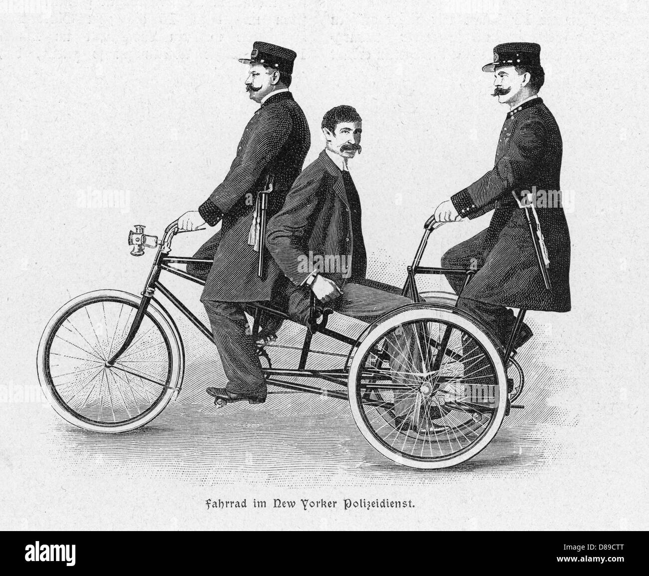 Policier en tricycle Banque D'Images