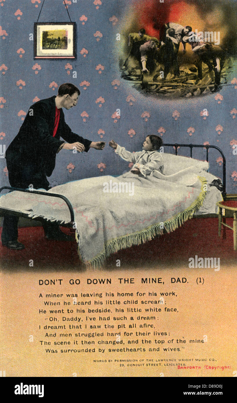 Ne descendez pas la mine - 1 Banque D'Images