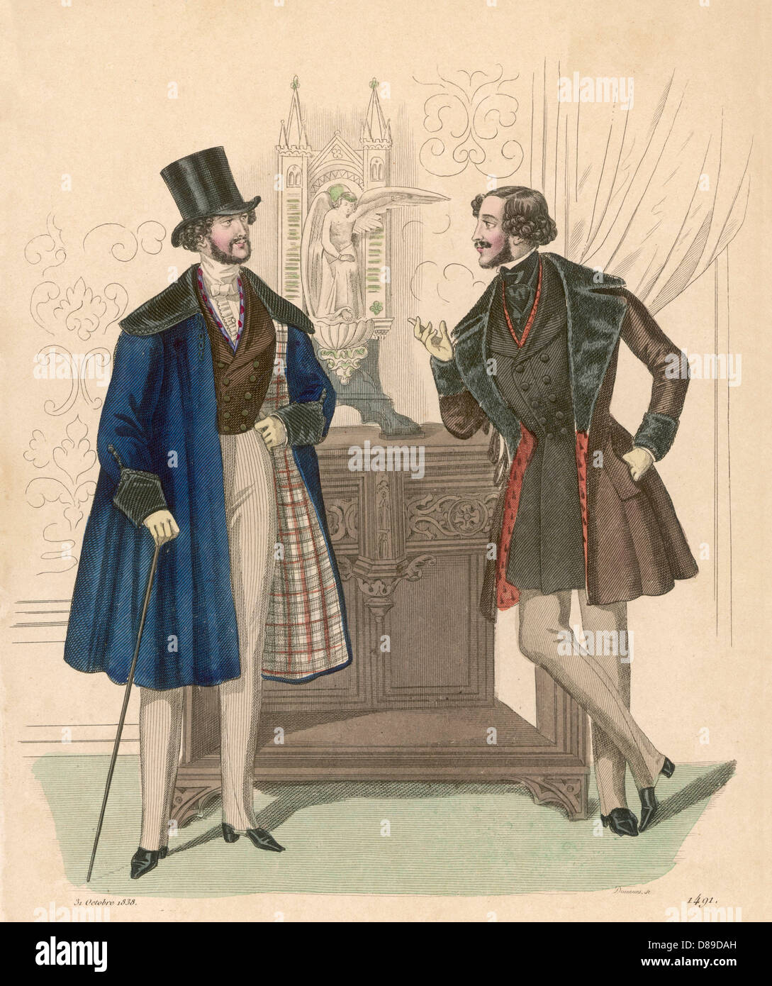 Costume pour hommes 1838 Banque D'Images