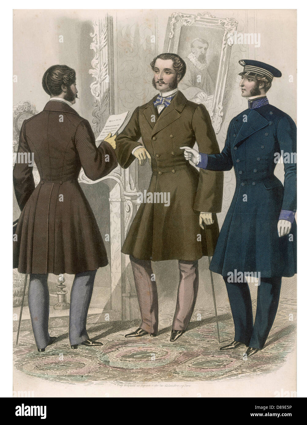 MANTEAUX POUR HOMMES DE 1855 Banque D'Images