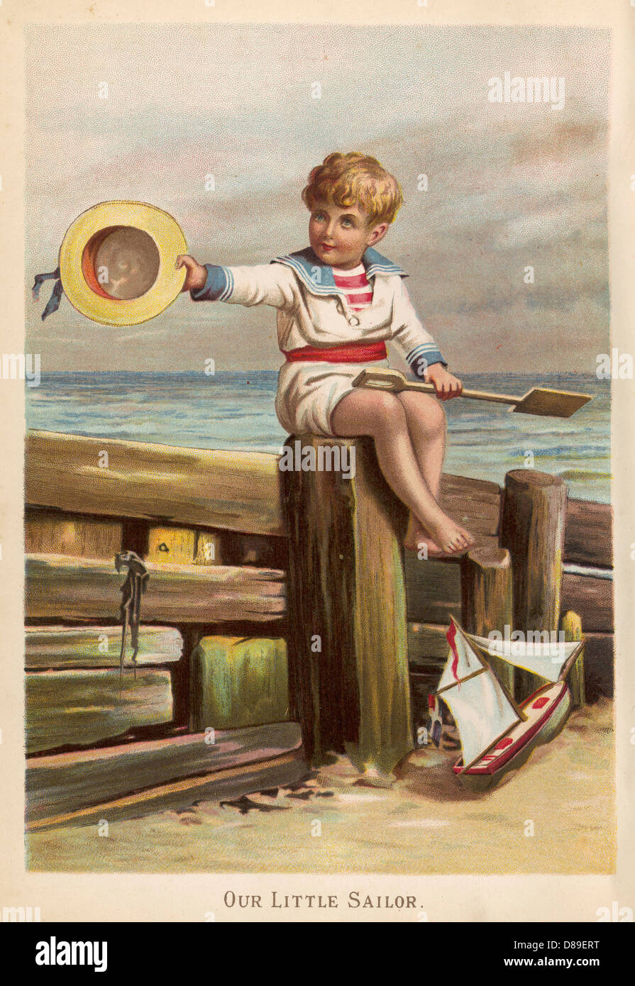 Notre petit Sailor - 1890 Banque D'Images