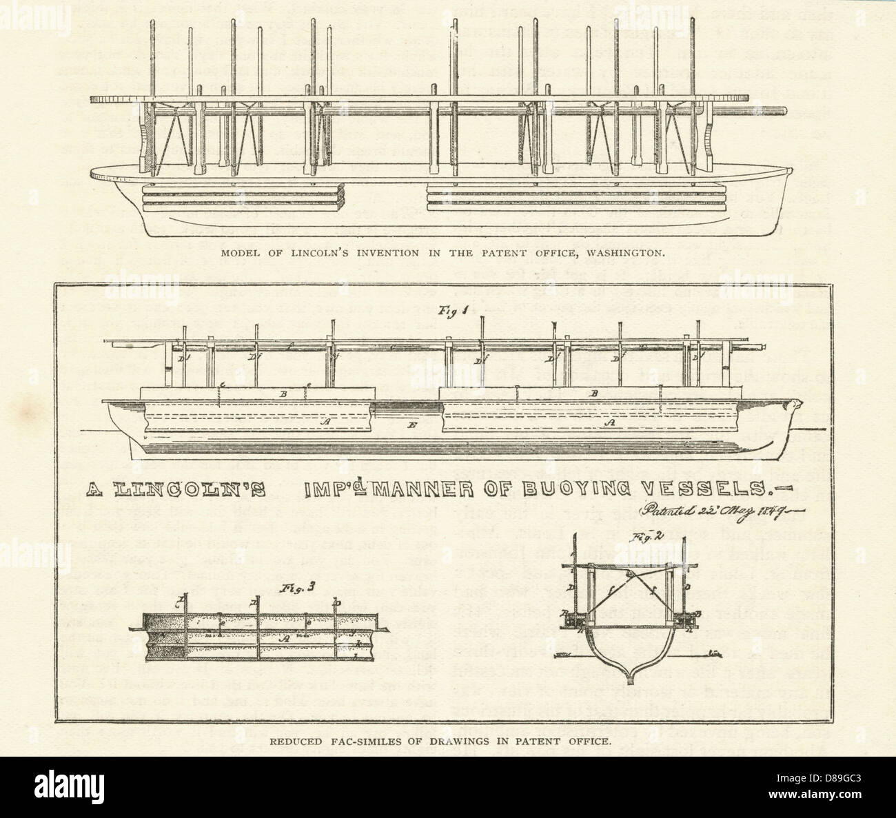 INVENTION DE BATEAU/LINCOLN Banque D'Images