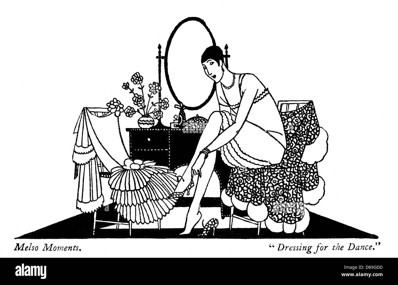 DRESSING POUR LA DANSE 1927 Banque D'Images