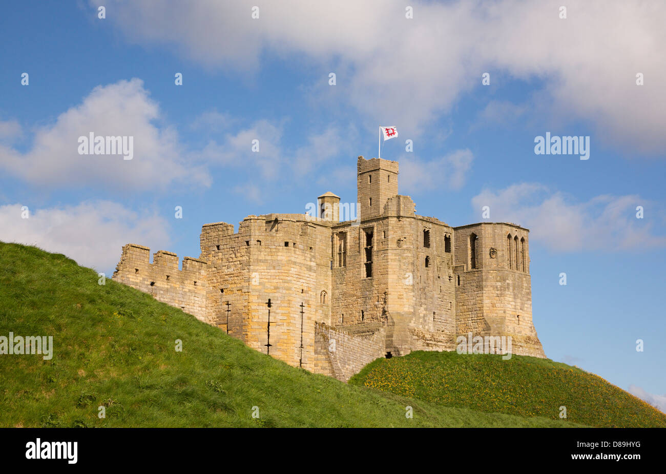 Château de Warkworth, Warkworth, Northumberland, England Banque D'Images