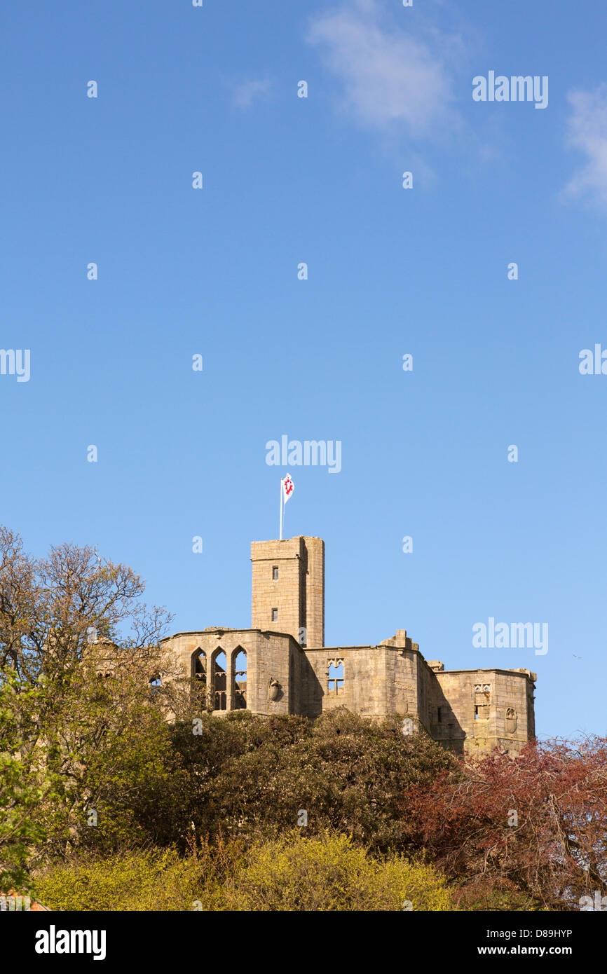 Château de Warkworth, Warkworth, Northumberland, England Banque D'Images