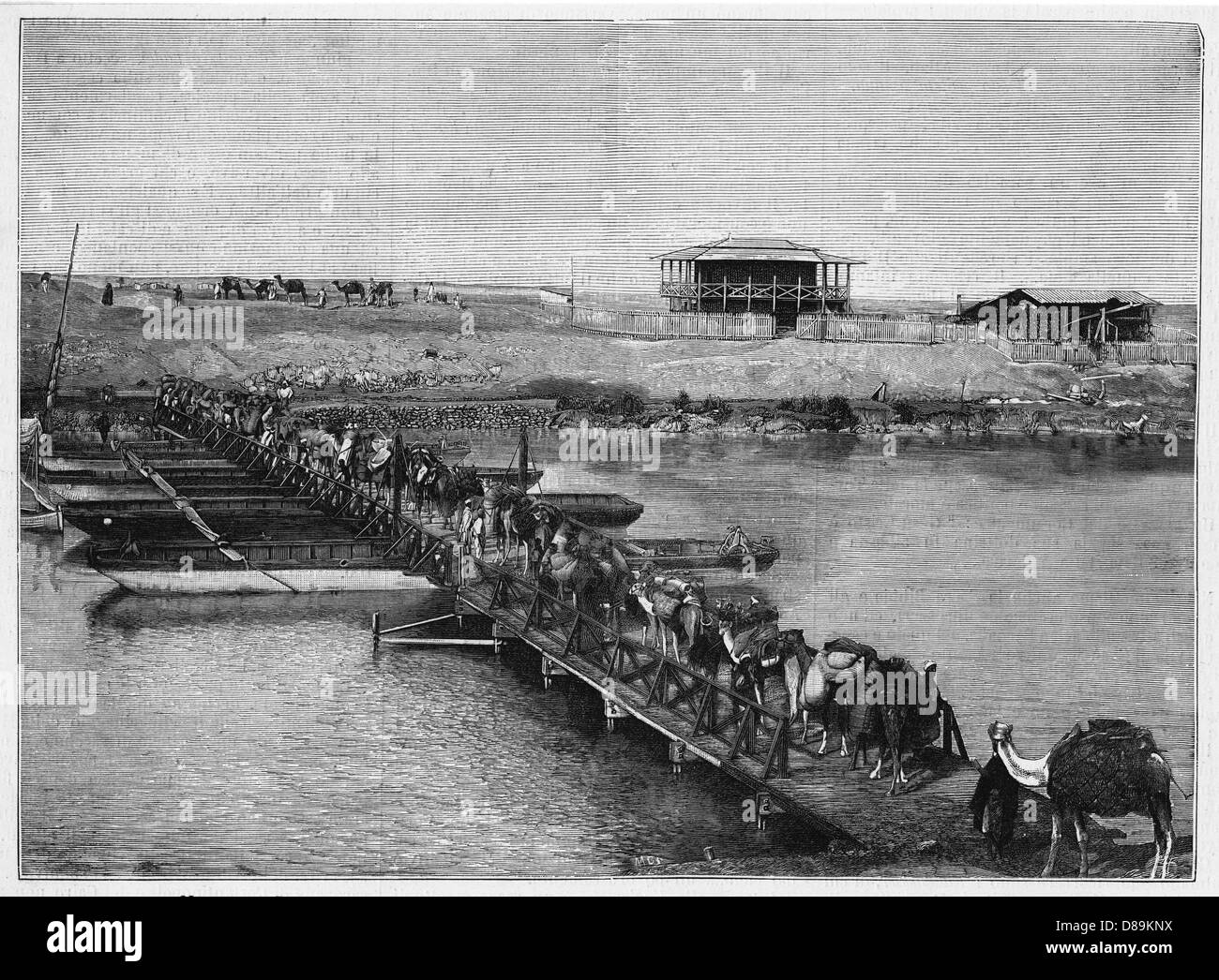 PÈLERINS À SUEZ Banque D'Images