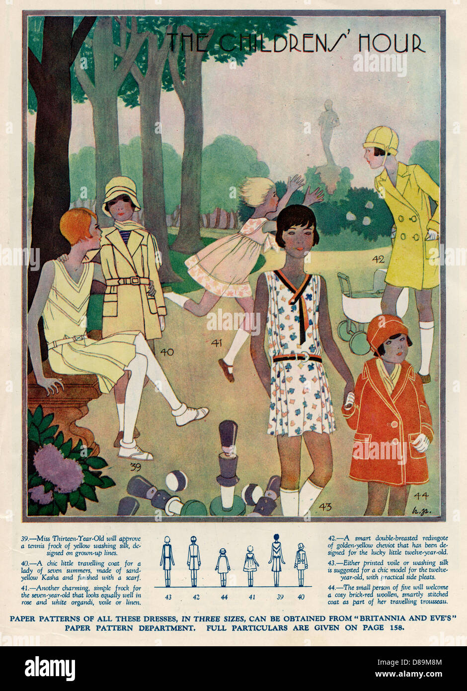 Les filles Fashions 1929 Banque D'Images