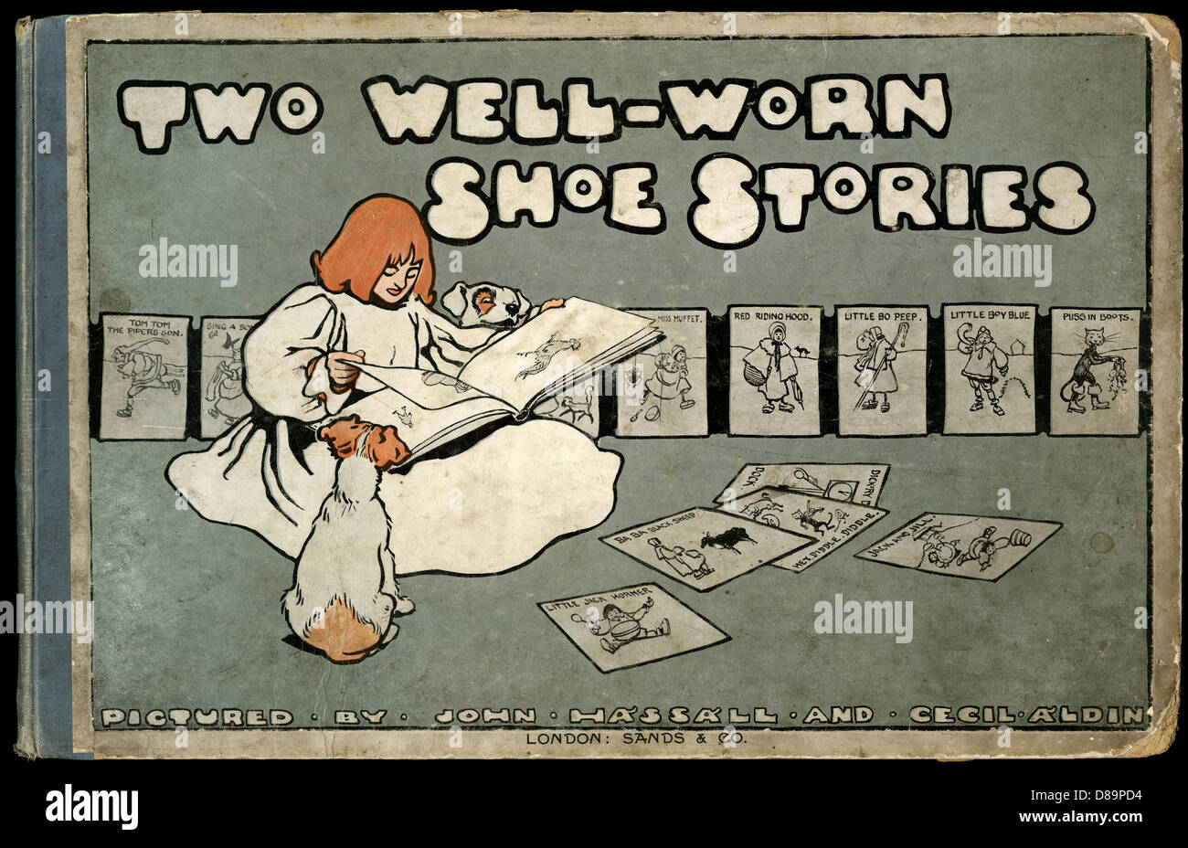 Couverture de livre, deux histoires de chaussures bien portées Banque D'Images
