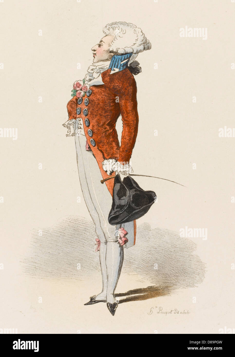 Gent à la mode 1792 Banque D'Images