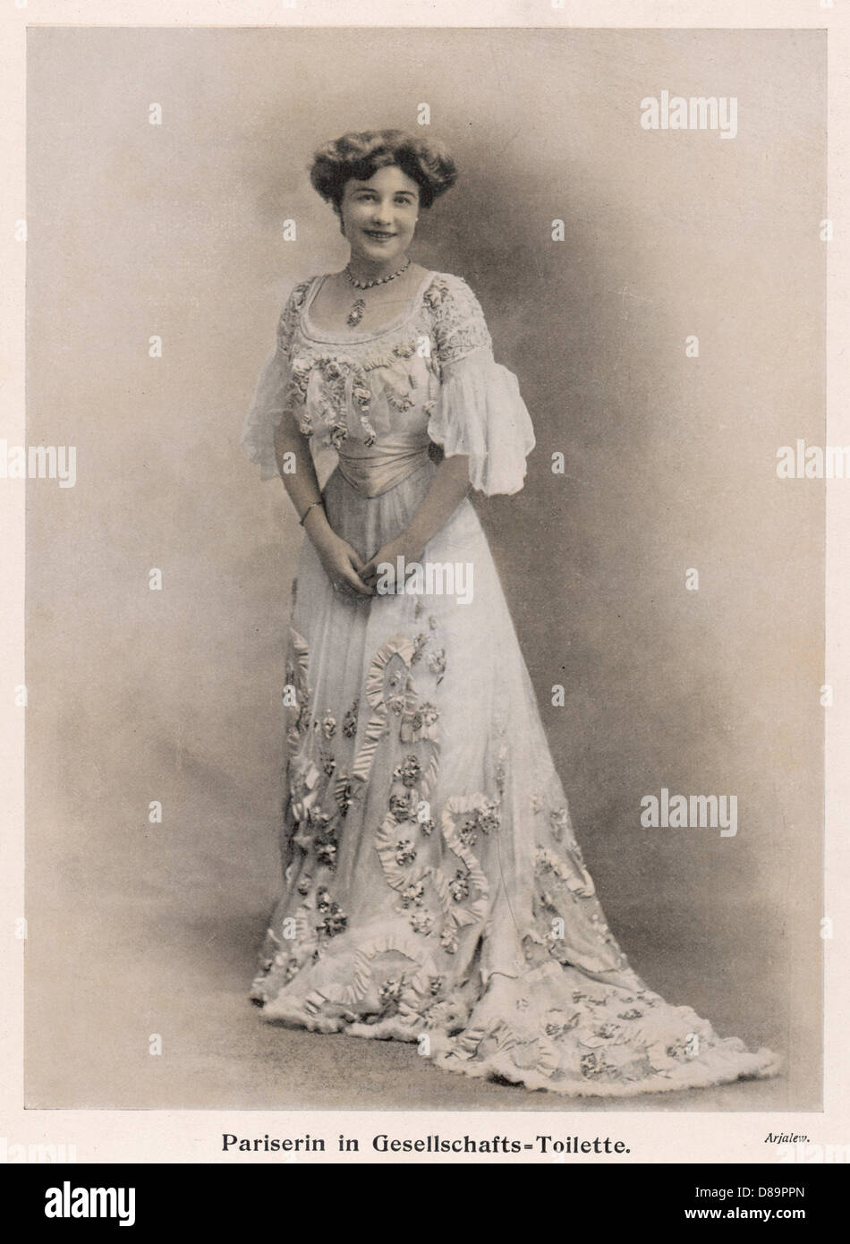 Robe du soir de Paris 1904 Banque D'Images