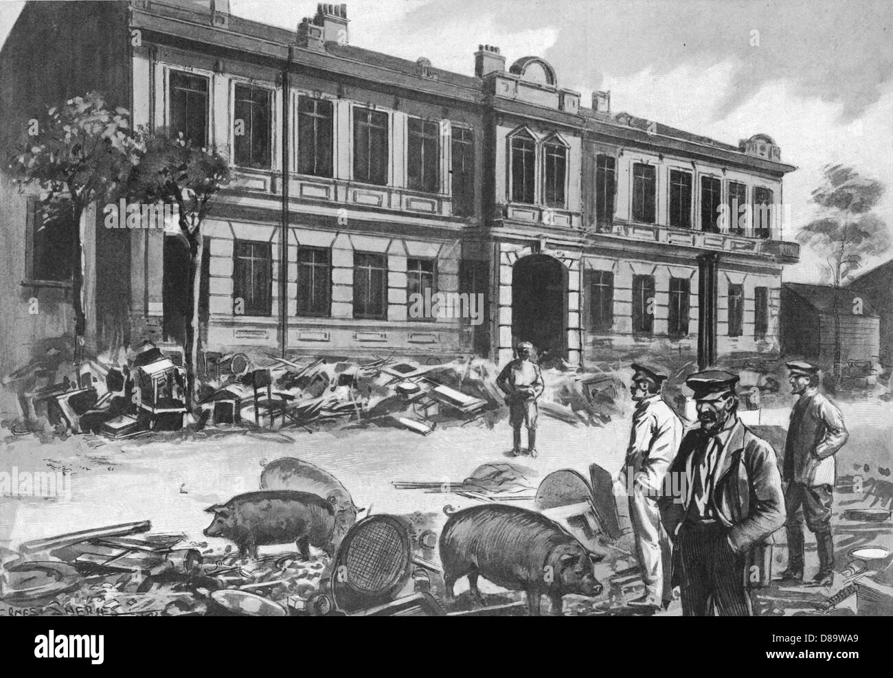 ÉMEUTES ANTI-JUIVES Banque D'Images