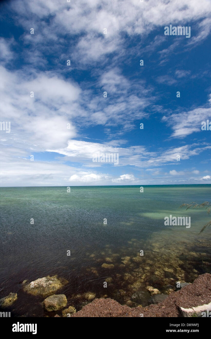 Donnant sur l'océan Pacifique Sud à partir de Nouméa, Nouvelle Calédonie, Polynésie française. Banque D'Images