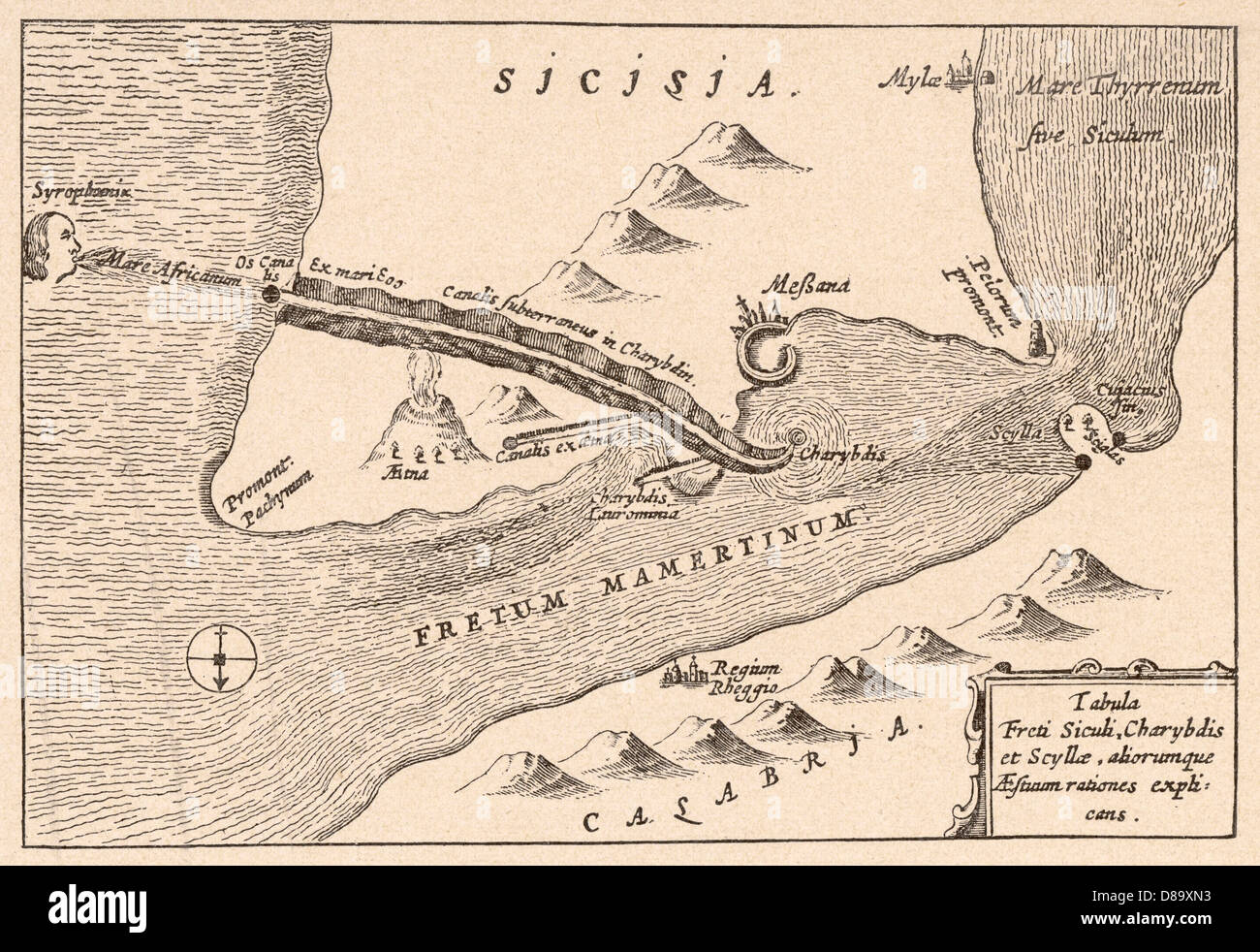 Charybde en Scylla Banque D'Images