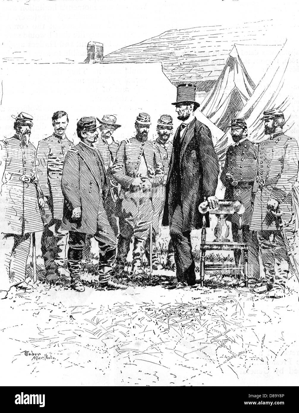 Abraham Lincoln à Antietam Banque D'Images