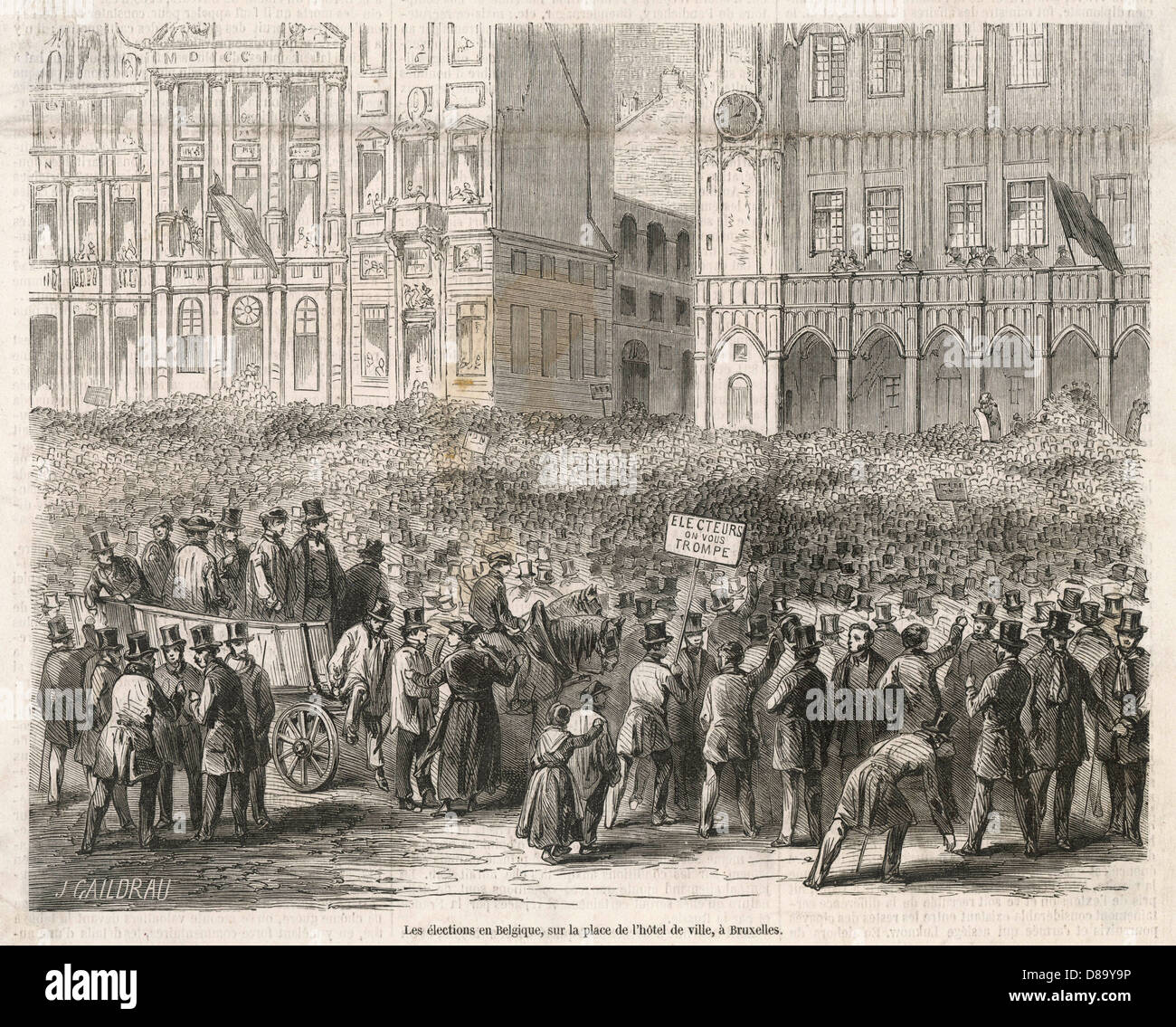 ÉLECTIONS À BRUXELLES Banque D'Images
