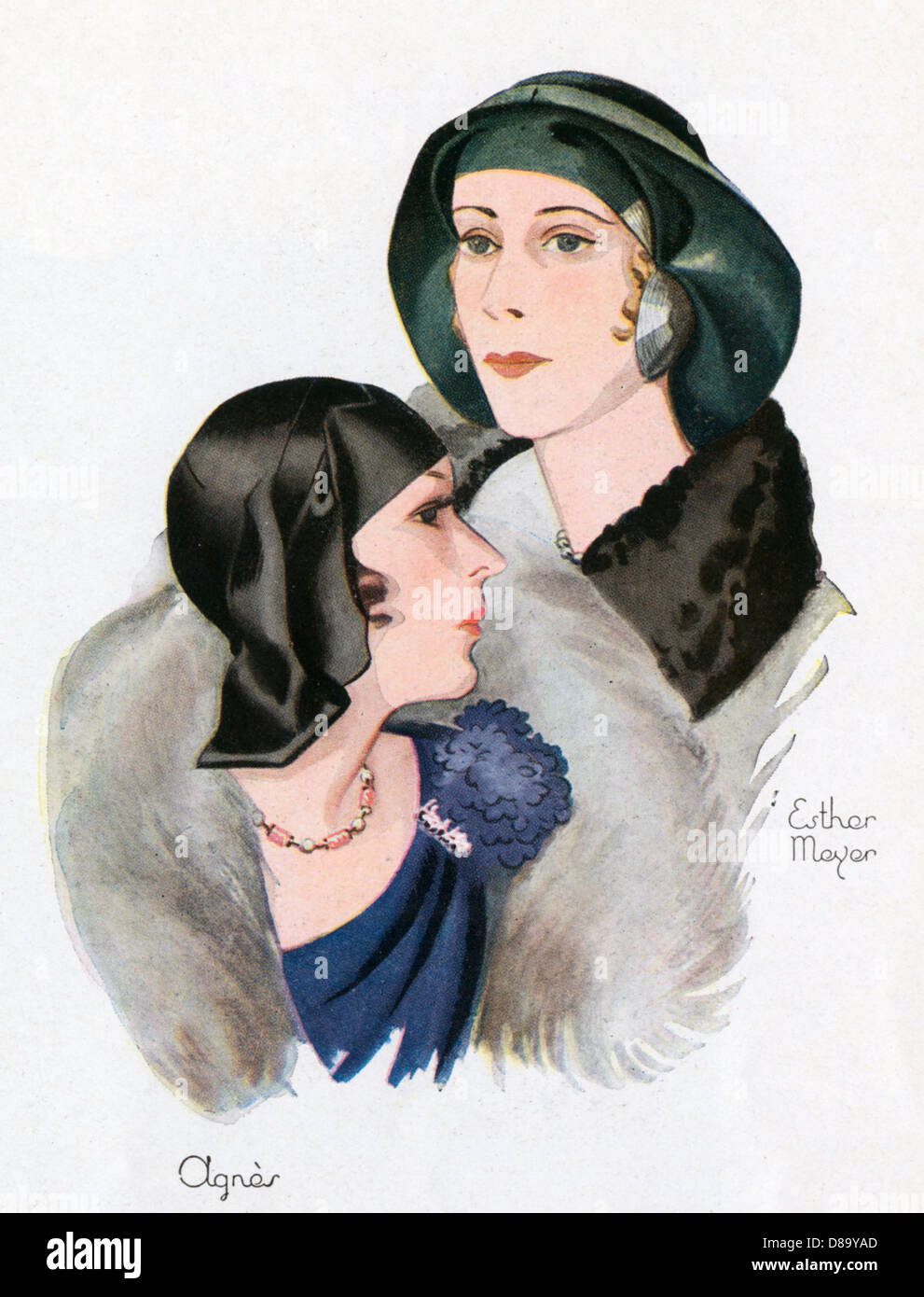 Bord drapé Hat 1929 Banque D'Images