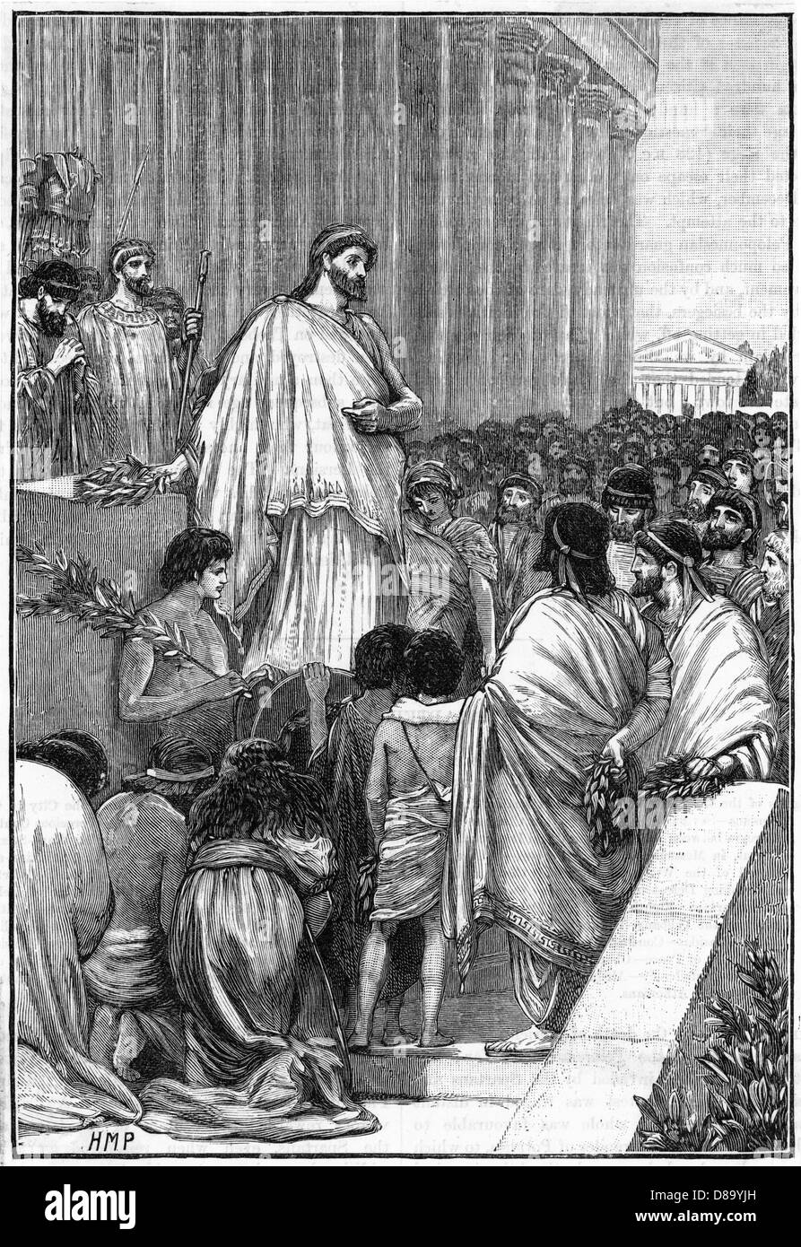 Oraison funèbre de Périclès Banque D'Images