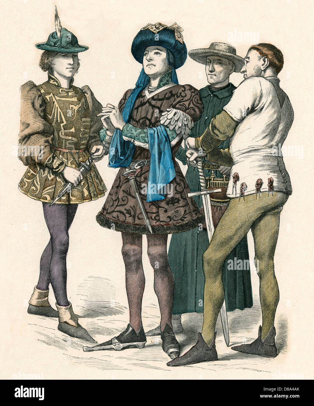 Hommes de Bourgogne vers 1450 Banque D'Images Hommes de Bourgogne vers 1450 Banque D'Images